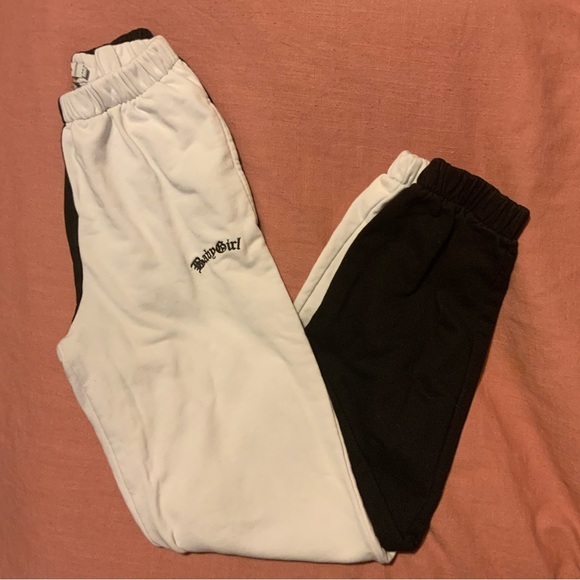 Adika Black/White Sweatpants - Picture 2 of 4